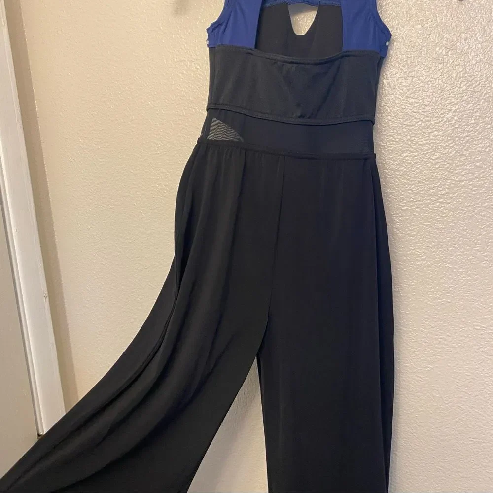Weissman solo custom dance costume black blue jersey Flare Leg Unitard 15930  MC